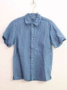 【夏SALE!】▽ボントン/BONTON▽145cm 半袖シャツ ブルー 麻混【中古】子供服 キッズ kids ジュニア 男の子 夏 tops 226042