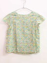 【夏SALE!】▽ボンポワン/BONPOINT▽145cm 半袖ブラウス 薄ベージュ×マルチカラー リバティ【中古】子供服 キッズ kids ジュニア 女の子 夏 tops 426042