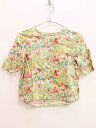 【夏SALE!】▽ボンポワン/BONPOINT▽140cm 五分袖ブラウス マルチカラー リバティ【中古】子供服 キッズ kids ジュニア 女の子 夏 tops 426042