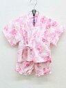 【夏SALE!】▽ミキハウス/mikihouse▽80cm 甚平 白×ピンク系 桜・うさ子ちゃん 日本製 お祭り 花火大会 納涼祭 盆踊り【中古】子供 キッズ ...