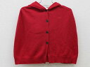 【楽天スーパーSALE!】▽バーバリー/BURBERRY▽92cm マントコート/ポンチョ/ケープ 赤 カシミヤ混【中古】子供服 キッズ kids 男の子 女の...