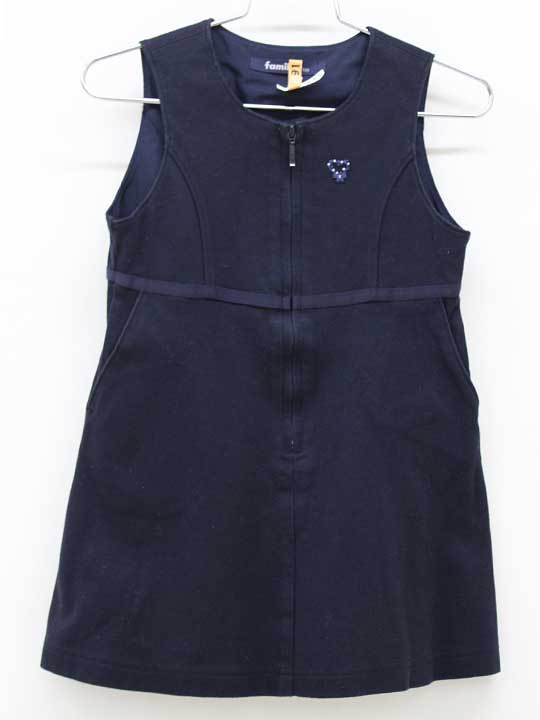 【新規値下げ!】▽ファミリア/familiar▽100cm ジャンパースカート 濃紺 フォーマル お受験 見学会 説明..