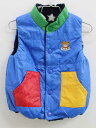▽ミキハウス/mikihouse▽90cm リバーシブルベスト ブルー系&紺系【中古】子供服 キッズ kids ベビー服 baby 男の子 秋冬 otr 010...