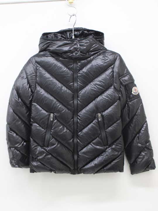 ▽モンクレール/Moncler▽140cm ダウンジャケット/ブルゾン/ジャンパー 黒 ブリュエル フード取り外し可【中古】子供服 キッズ kids ジュニア ...
