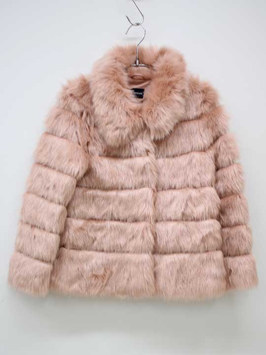 ▽エンポリオアルマーニ/EMPORIO ARMANI▽130cm ファーブルゾン/アウター ピンク【中古】子供服 キッズ k..