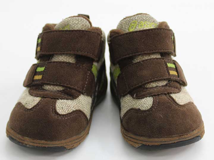 【新規値下げ!】▽アシックス/asics▽13cm スニーカー/スポーツシューズ/運動靴 茶系【中古】子供 キッズ..