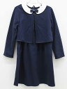 ▽グリーンレーベル/green label relaxing▽135cm アンサンブル 紺 リボン付き 襟取り外し可 フォーマル 卒園式 入学式 謝恩会 結婚式...