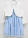 ▽ザショップティーケー/THE SHOP TK▽120cm アンサンブル 白&水色 フォーマル 卒園式 入学式 謝恩会 結婚式 発表会 七五三 冠婚葬祭【中古】...