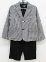 ▽ベベ/BeBe▽120cm スーツ 黒×白&黒 フォーマル 卒園式 入学式 結婚式 謝恩会 発表会 七五三 冠婚葬祭【中古】子供服 キッズ kids 男の子 ...