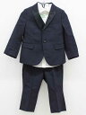 ▽ドルチェ&ガッバーナ ジュニア/D&G Junior▽89-95cm スーツ4点セット 濃紺&白 カバー付き フォーマル 入園式 結婚式 発表会 冠婚葬祭【中...