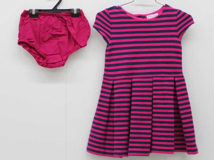 ラルフローレン ブルマ付半袖ワンピース 90cm キッズ 女児 マゼンタピンク×紺【中古】【新入荷!】▽