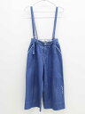 ポンポネット フリヒモ付ロングパンツ 135cm キッズ 女児 インディゴブルー【中古】▽(4)
