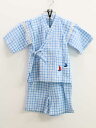 ファミリア 甚平 90cm キッズ 男児 水色【中古】▽