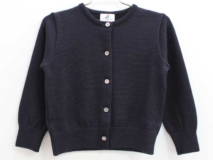 【値下げ!】ペアレンツドリーム カーディガン 100cm キッズ 女児 濃紺【中古】▽