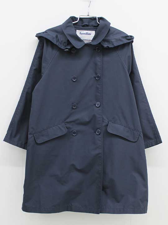 【楽天スーパーSALE!】ファミリア レインコート 120cm キッズ 男児 女児 紺【中古】▽