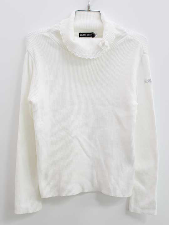 ベベ リブニット 120cm キッズ 女児 白【中古】▽