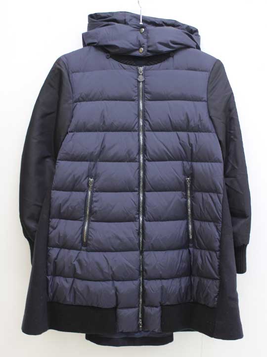 モンクレール ダウンコート 152cm キッズ 女児 紺【中古】▽