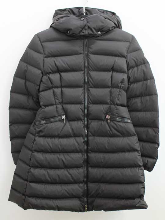 モンクレール ダウンコート 140cm キッズ 女児 黒【中古】▽