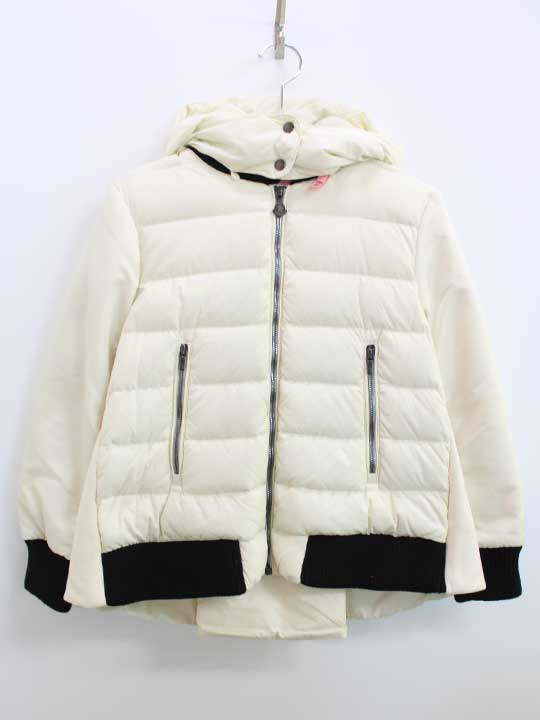 モンクレール ダウンジャケット 140cm キッズ 女児 オフホワイト【中古】▽