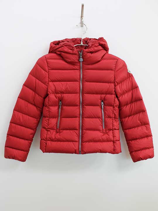 モンクレール ダウンジャケット 130cm キッズ 男児 女児 赤【中古】▽