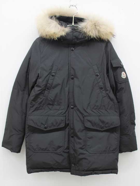 モンクレール ダウンコート 152cm キッズ 男児 女児 黒【中古】【新入荷!】▽
