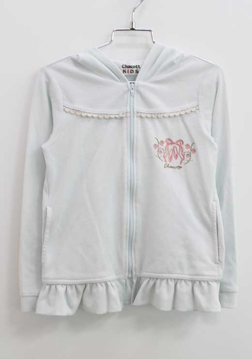 【新規SALE!】チャコット パーカー 130cm キッズ 女児 水色【中古】▽