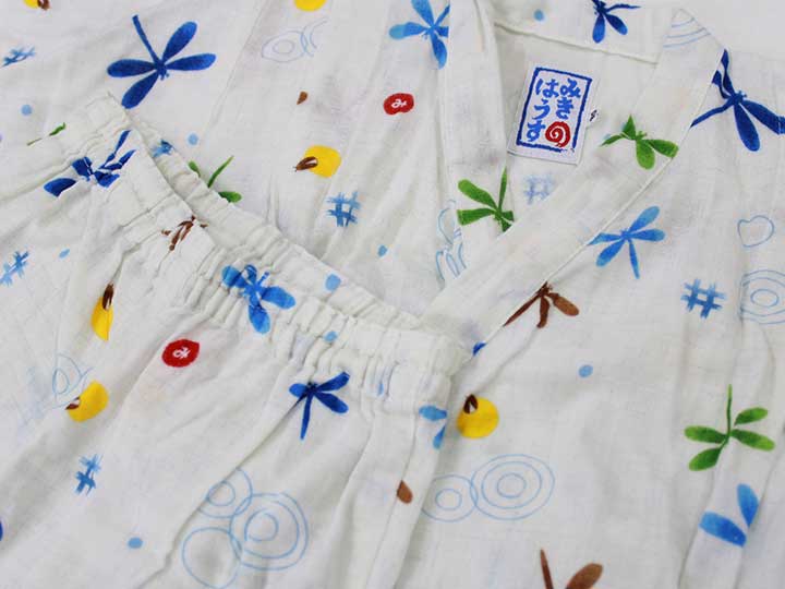ミキハウス 甚平 90cm キッズ 男児 白×ブルー系【中古】▽