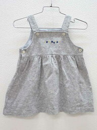 ▽ファミリア/familiar▽80cm ジャンパースカート グレー【中古】子供服 キッズ kids ベビー服 baby 女の子 春夏 131032 onepi