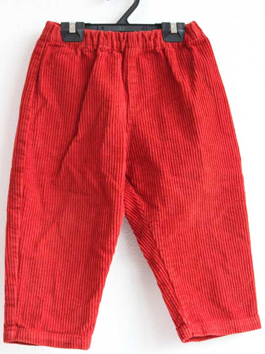 プチバトー コーデュロイパンツ 86cm キッズ 男児 赤【中古】〈