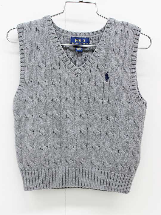 ラルフローレン ベスト 100cm キッズ 男児 グレー【中古】【新入荷!】▼
