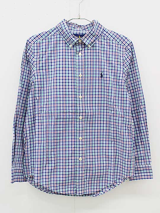 乐天商城 - ラルフローレン シャツ 150cm キッズ 男児 青紫系【中古】▼