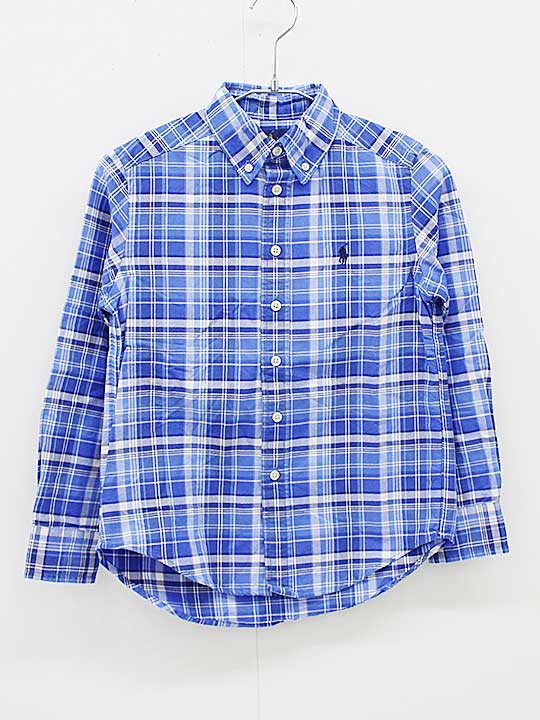 ラルフローレン シャツ 140cm キッズ 男児 ブルー系【中古】【新入荷!】▼