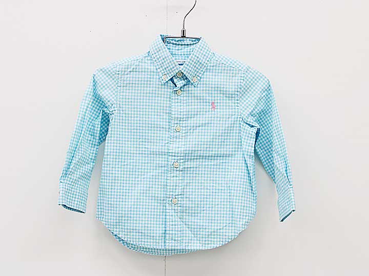 ラルフローレン 長袖シャツ 85cm キッズ 女児 ブルー【中古】【新入荷!】▼