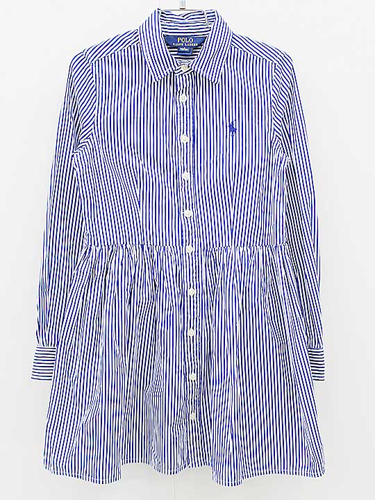 Rakuten - ラルフローレン 半袖ワンピース 130cm キッズ 女児 ブルー【中古】▼