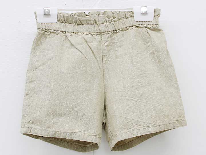 Long-Trousers, Trousers - ボンポワン ショートパンツ 116cm キッズ 女児 ベージュ【中古】▼