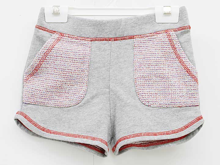 Long-Trousers, Trousers - ボンポワン ショートパンツ 128cm キッズ 女児 グレー【新品 未使用品】▼