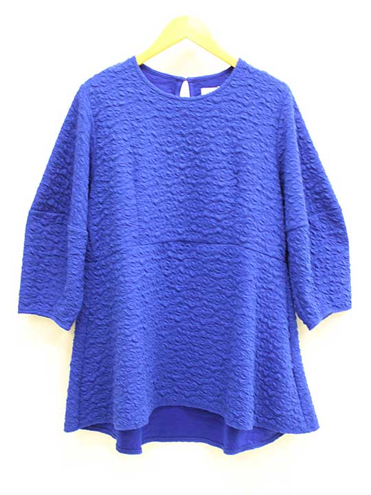 【値下げ】ナノユニバース 膨れジャカードペプラムカットブラウス レディース ブルー【中古】▼ auc-kids2nds-10614702 セカンズ&キッズセカンズ パッケージ画像