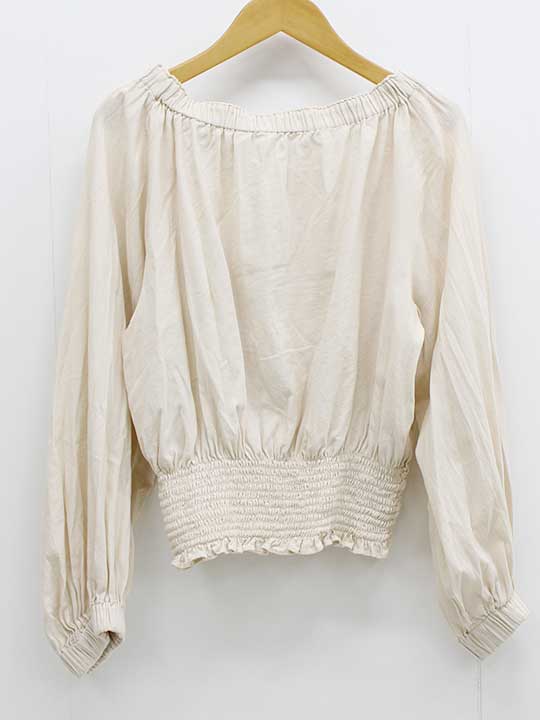 Long-Sleeved - スティーブンアラン コットンオーガンジーギャザープルオーバー S レディース ベージュ【中古】▼