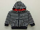 【楽天スーパーSALE!】◇プチバトー/PETIT BATEAU◇74cm パーカー/スウェット 濃紺×白【中古】子供服 キッズ kids ベビー服 baby 男の子 女の子 春秋 409032