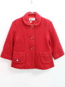 ◇ファミリア/familiar◇90cm コート 赤【中古】子供服 キッズ kids ベビー服 baby 女の子 冬 801132