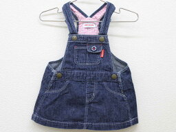 ◇ミキハウス/MIKIHOUSE◇70-80cm ジャンパースカート/ワンピース インディゴ【中古】子供服 キッズ kids ベビー服 baby 女の子 春夏秋冬 onepi 402042