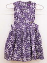◇フィス/FITH◇80cm位 ノースリーブワンピース/ジャンパースカート 紫×白 リバティ【中古】子供服 キッズ kids ベビー服 baby 女の子 夏 onepi 324042(4)