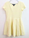 ◇ラルフローレン/Ralph Lauren◇150cm 半袖ワンピース 黄×白【中古】子供服 キッズ kids ジュニア 女の子 春夏 onepi 715042(4)