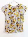 【夏SALE!】◇ファミリア/familiar◇140cm 半袖ブラウス/シャツ グレー×黄【中古】子供服 キッズ kids ジュニア 女の子 夏 tops 806042