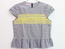 【夏SALE!】◇ファミリア/familiar◇140cm 半袖ブラウス/シャツ 青×黄系【中古】子供服 キッズ kids ジュニア 女の子 夏 tops 806042