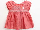【夏SALE!】◇ファミリア/familiar◇100cm 半袖ブラウス/シャツ 赤【中古】子供服 キッズ kids 女の子 夏 tops 806042