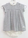 【夏SALE!】◇プチバトー/PETIT BATEAU◇74cm 半袖ワンピオール/カバーオール/ロンパース 白×紺【中古】子供服 キッズ kids ベビー服 ...