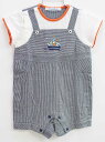 ◇ファミリア/familiar◇70cm 半袖ショートオール/カバーオール/ロンパース 紺×白【中古】子供服 キッズ kids ベビー服 baby 男の子 夏 onepi 726042(4)