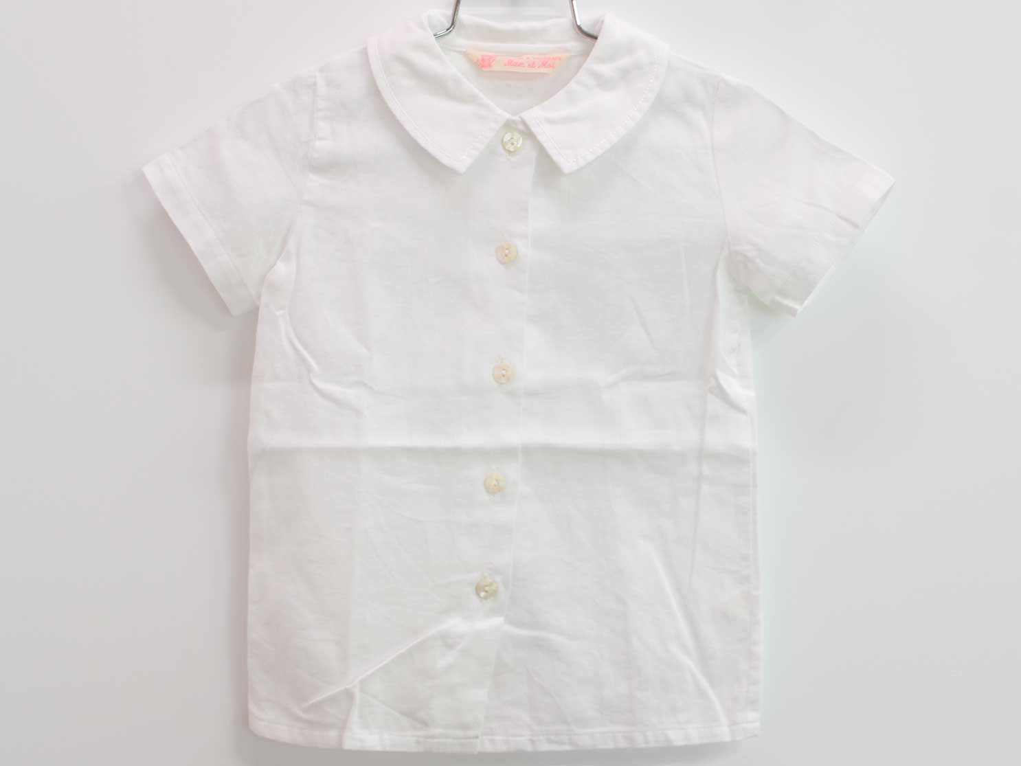 Short Sleeves - 【新規値下げ!】◇マムエモア/Mam et Moi◇105cm 半袖ブラウス/シャツ 白 フォーマル お受験 面接 見学会 説明会 お稽古 お教室 通塾 通園 スクール 冠婚葬祭【中古】子供服 キッズ kids 女の子 fml 507042