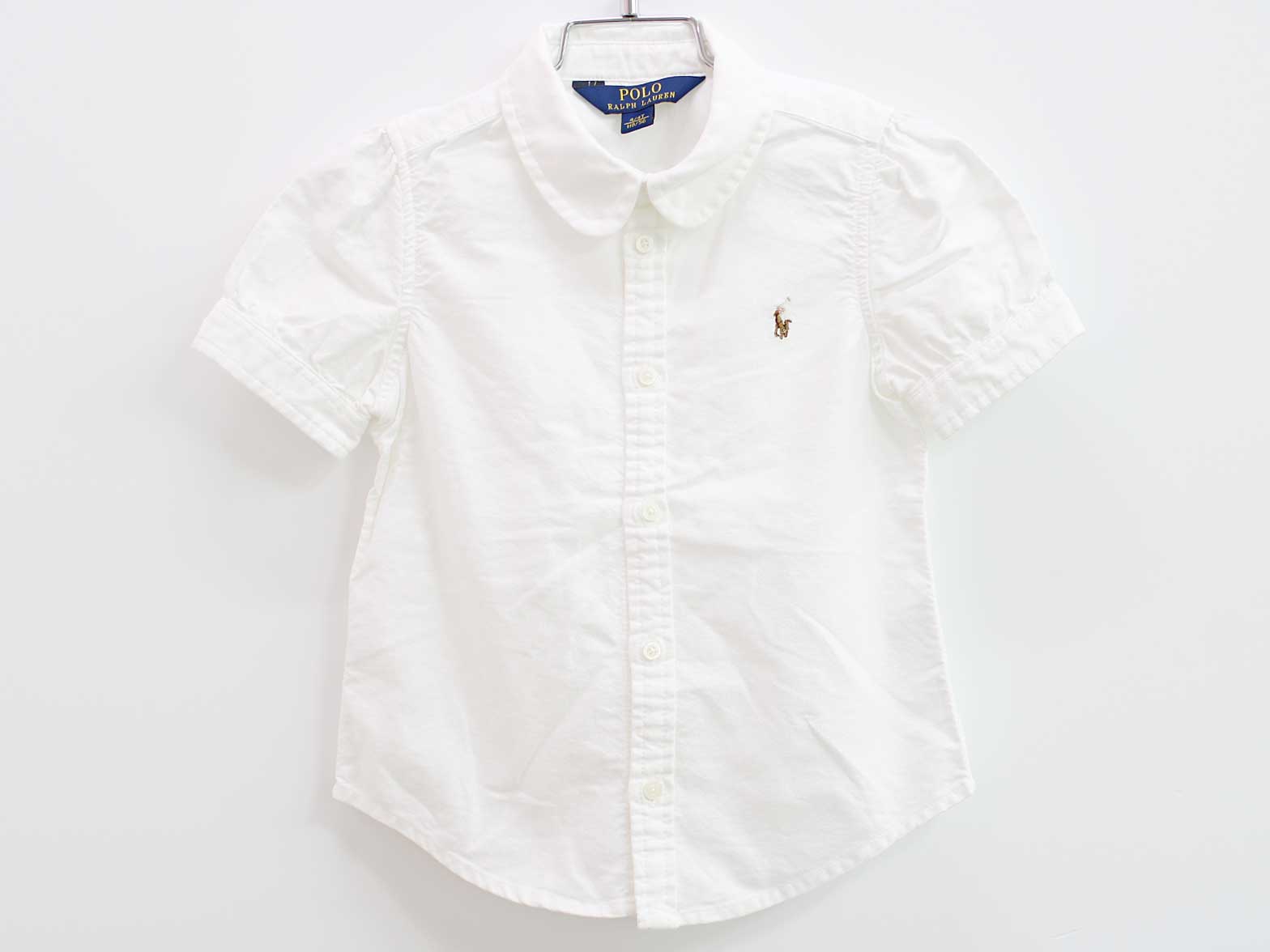 Rakuten - 【新規値下げ!】◇ラルフローレン/Ralph Lauren◇110cm 半袖ブラウス/シャツ 白 フォーマル お受験 面接 見学会 説明会 お稽古 お教室 通塾 通園 スクール 冠婚葬祭【中古】子供服 キッズ kids 女の子 fml 607042